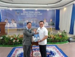 Sertijab Bupati dan Wakil Bupati Lahat Cik Ujang-Haryanto Dengan Pj Bupati Muhammad Farid