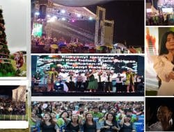 Walau Diguyur Hujan, Natal Bersama Pemkab Katingan Berlangsung Meriah