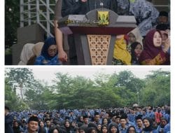 8.164 PPPK PARUH WAKTU DI LANTIK DI LAPANG CANGEHGAR PELABUHAN RATU KAB. SUKABUMI