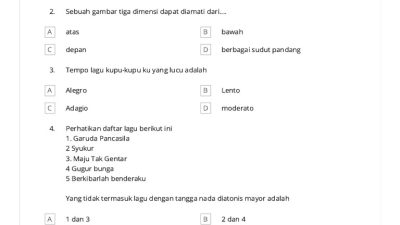 Latihan Soal SBdP Kelas 6 SD TKA 2026 dengan Pembahasan Lengkap