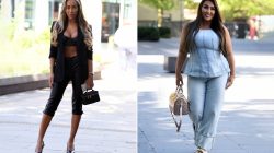 Lauren Goodger Shines in Denim Co-Ord with TOWIE Stars at ITV Studio