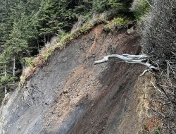 Landslide Blocks Hiking Trail at Ecola State Park