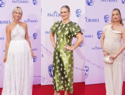 Vogue Williams, Laura Whitmore and Phillipa Dunne shine in spring tones at BAFTA TV Awards