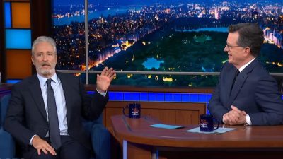 Jon Stewart’s Viral Take on Trump’s ‘Joyful Noise’ Endgame