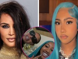 Kim Kardashian and North West shine in matching diamond grills on Mother’s Day