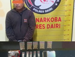 Polres Dairi Tangkap Terduga Pengedar Sabu dan Ganja di Tanjung Beringin
