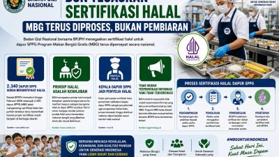 BGN Tegaskan Sertifikasi Halal MBG Terus Diproses, Bukan Pembiaran
