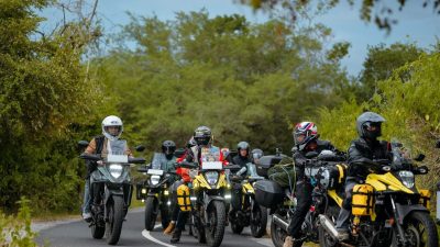Jalur Aspal, Pasir, dan Batu Dilibas, V-Strom 250SX Beraksi Keras di Bali