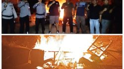 Respons Cepat Polisi! Barak Diduga Tempat Penyalahgunaan Narkoba di Aek Kanopan Timur Dibongkar dan Dibakar