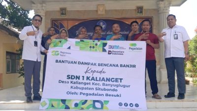 Pegadaian Kanwil XII Surabaya Percepat Pemulihan SDN 1 Kalianget Pascabanjir