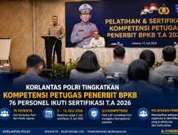 Korlantas Polri Tingkatkan Kompetensi Petugas Penerbit BPKB, 76 Personel Ikuti Sertifikasi Nasional