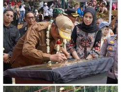 Wujud Nyata Bakti Sosial POLRI dan TNI, Bupati Sukabumi Resmikan Jembatan Gantung Prima Jantake