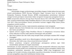 KPKB Surati Kajari Kabupaten Bogor, Pertanyakan Dugaan Korupsi RSUD Parung: Benarkah Cukup Satu Tersangka?