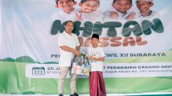 Pegadaian Kanwil XII Surabaya Khitan Massal 125 Anak di Genteng dan Bojonegoro