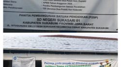 Revetalisatasi SDN Sukasari 01 Cisaat Berjalan Dengan Baik, Pekerjaan di Nilai Sesuai Standar Mutu SNI.
